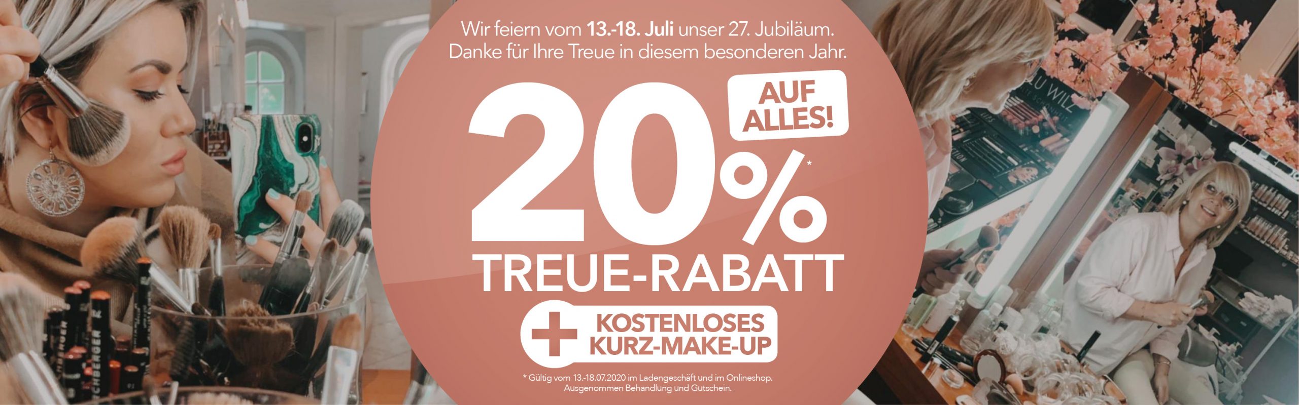 Apricot 20% Treue-Rabatt Banner
